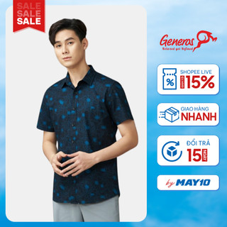 Áo sơ mi nam GENEROS 010123039MF nhiều mẫu Áo sơ mi hoa cộc tay đi biển phom Regular thoải mái