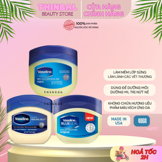 Sáp dưỡng ẩm đa năng,phục hồi da khô, nứt nẻ vaseline pure petroleum jelly original 49g