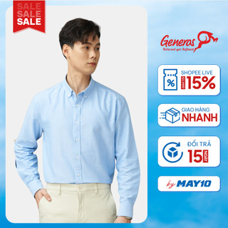 Áo sơ mi nam GENEROS #1 010123044MF chất cotton cao cấp Áo sơ mi Hàn Quốc form rộng trẻ trung