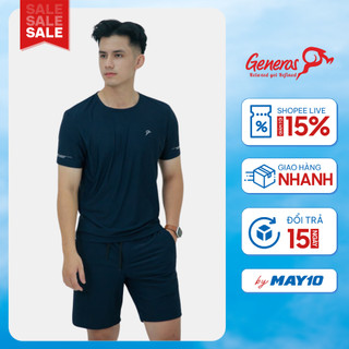 Bộ thể thao GENEROS MS017 bộ cộc tay nam bền màu co giãn tốt thoải mái khi vận động