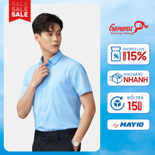 Áo sơ mi nam cộc tay AK371 010123193MF GENEROS Slimfit trẻ trung Áo sơ mi công sở