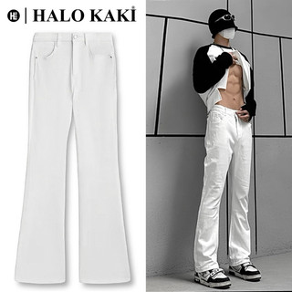 Jeans trắng/đen loe nhẹ - quần jeans ống loe halo kaki chất dày menswaer ong pants