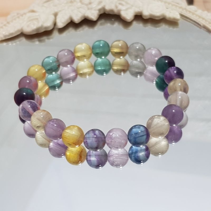 Vòng tay nữ đá Fluorite