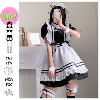  Cosplay nàng hầu gái cao cấp kín đáo sexy - váy đầm hóa trang nữ hầu Maid gợi cảm đầy đủ phụ kiện 