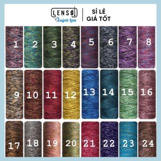 Sợi dệt cotton ống Craft Yarn 180gr - Bảng màu loang