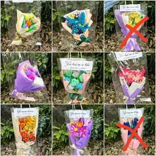 Bó hoa kẽm nhung kèm túi làm sẵn handmade, quà tặng sinh nhật, lễ, 20/11, noel, valentine...