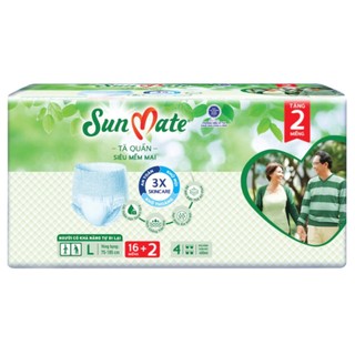 Tặng thêm 2 miếng bên trong - tã quần sunmate l16 siêu mềm mại - tã quần người lớn sunmate