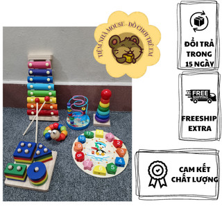 đồ chơi montessori gỗ an toàn cho bé - phát triển trí tuệ