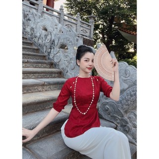 Đồ Lam Đi Chùa # Mẫu Cúc Ngọc Lụa Gấm # Quần Áo Nữ