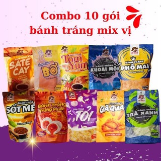 Combo 10 gói bánh tráng Abi mix đủ vị