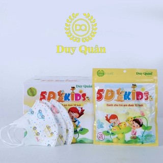 Khẩu Trang 5D Trẻ Em Duy Quân dành cho bé từ 1-5 tuổi (thùng 100 cái)