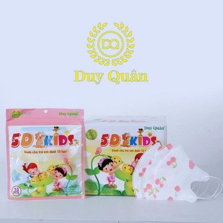 Khẩu Trang 5D Trẻ Em Duy Quân dành cho bé từ 1-5 tuổi (thùng 100 cái)