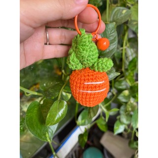 Móc khóa len handmade rau củ mini có chuông