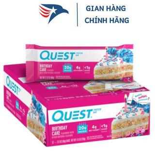 Bánh Protein Bar Quest bán chạy nhất Amazon 720g : Hộp 12 thanh đủ vị