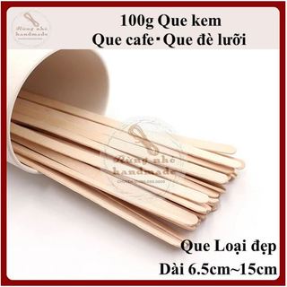 Que kem, que kem gỗ, 100g que kem gỗ làm mô hình, handmade, khuấy cafe, que đè lưỡi