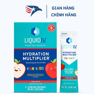Bột điện giải cho trẻ em Unilever Liquid IV Hydration Multiplier For Kids : Hộp 8 gói