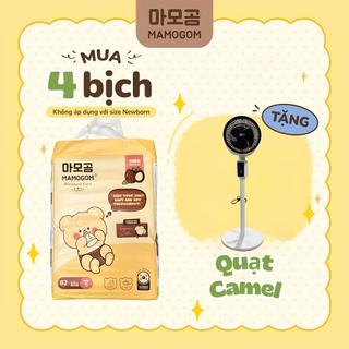 [Tặng 01 QUẠT ĐIỀU HÒA KHÔNG KHÍ CAMEL] Combo 4 bịch bỉm Mamogom mẫu mới PREMIUM (mẫu mới) cho bé