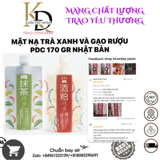 Mặt Nạ Trà Xanh Matcha & Sake Wafood 170gr PDC nhật bản