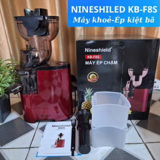 Máy ép hoa quả chậm nineshield kb-f8b/ kb-f8s/ kb-f10b, máy ép chậm trái cây ép kiệt bã bảo hành chính hãng 12 tháng