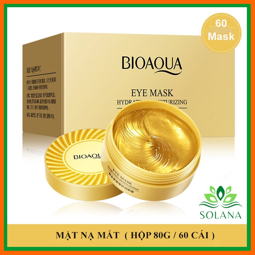 Mặt nạ mắt Bioaqua HỘP 60 miếng tảo biển collagen vàng - Giảm Quầng Thâm - Nhăn Mắt - Bọng Mắt Chống Lão Hóa