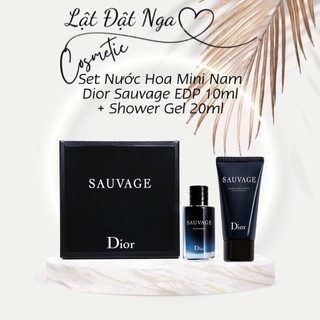 Sét nước hoa dior sauvage edp : nước hoa 10ml + sữa tắm 20ml