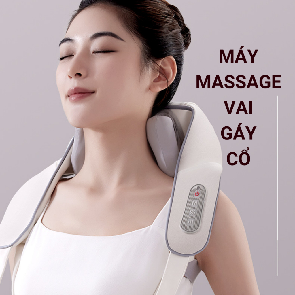 Máy Massage Cổ Vai Gáy 6D P11 Cao Cấp, Đai Massage Cổ Vai Gáy Giảm Nhức Mỏi, Mát Xa Xoa Bóp Mô Phỏng Bàn Tay Con Người