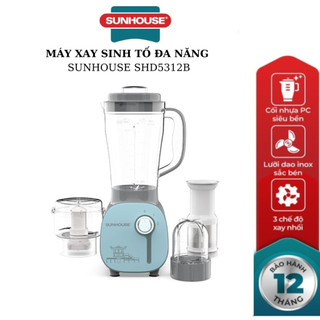  Máy xay sinh tố đa năng SUNHOUSE SHD5312B - Hàng chính hãng bảo hành 12 tháng