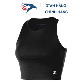 Champion Contour Cropped Tank: Áo ba lỗ thể thao Black