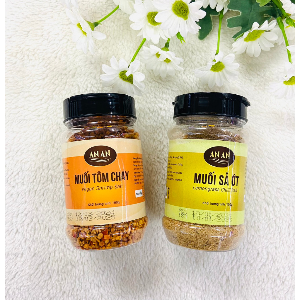 MUỐI TÔM CHAY + MUỐI SẢ ỚT CHAY [ AN AN ]