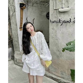 Set Doll Trắng Xô Hoa Nổi + Short