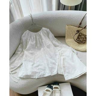 Set Doll Trắng Xô Hoa Nổi + Short