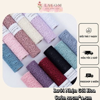 Lưới Mạng Nhện  Gói Hoa, Cuộn 50cm*4.5m, Chất Liệu Dày Dặn, Màu Sắc Đa Dạng