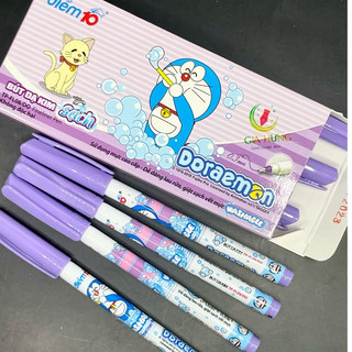 Hộp 10 cây bút dạ kim thiên long tp-fl08/do 0.3mm mực tím chất lượng tốt/hàng thiên long chính hãng