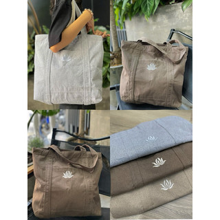 Túi canvas đi chùa 2 quai đeo vai đồ lam đi chùa