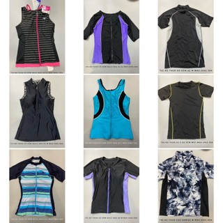 Link 3 áo bơi/ áo tập 3 lỗ , 2 dây, cộc tay dài tay 2hand nhật