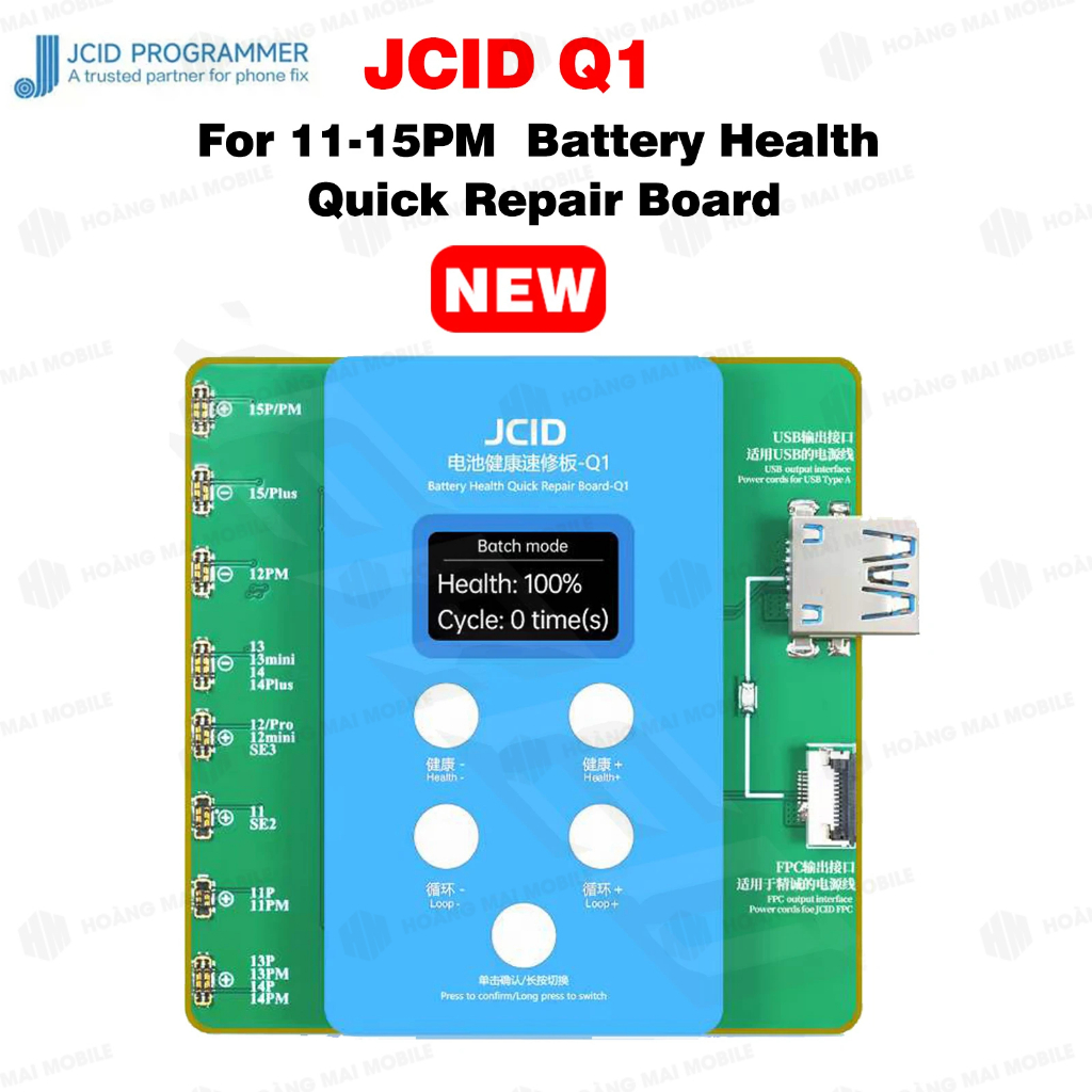 Box fix % Pin không cần cáp JC Q1 Battery Health Quick Repair