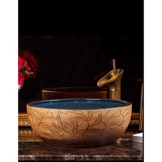 Chậu Rửa Lavabo Gốm Sứ Nghệ Thuật , Lavabo sứ nghệ thuật, Lavabo chậu sứ cho tiệm nails, spa.