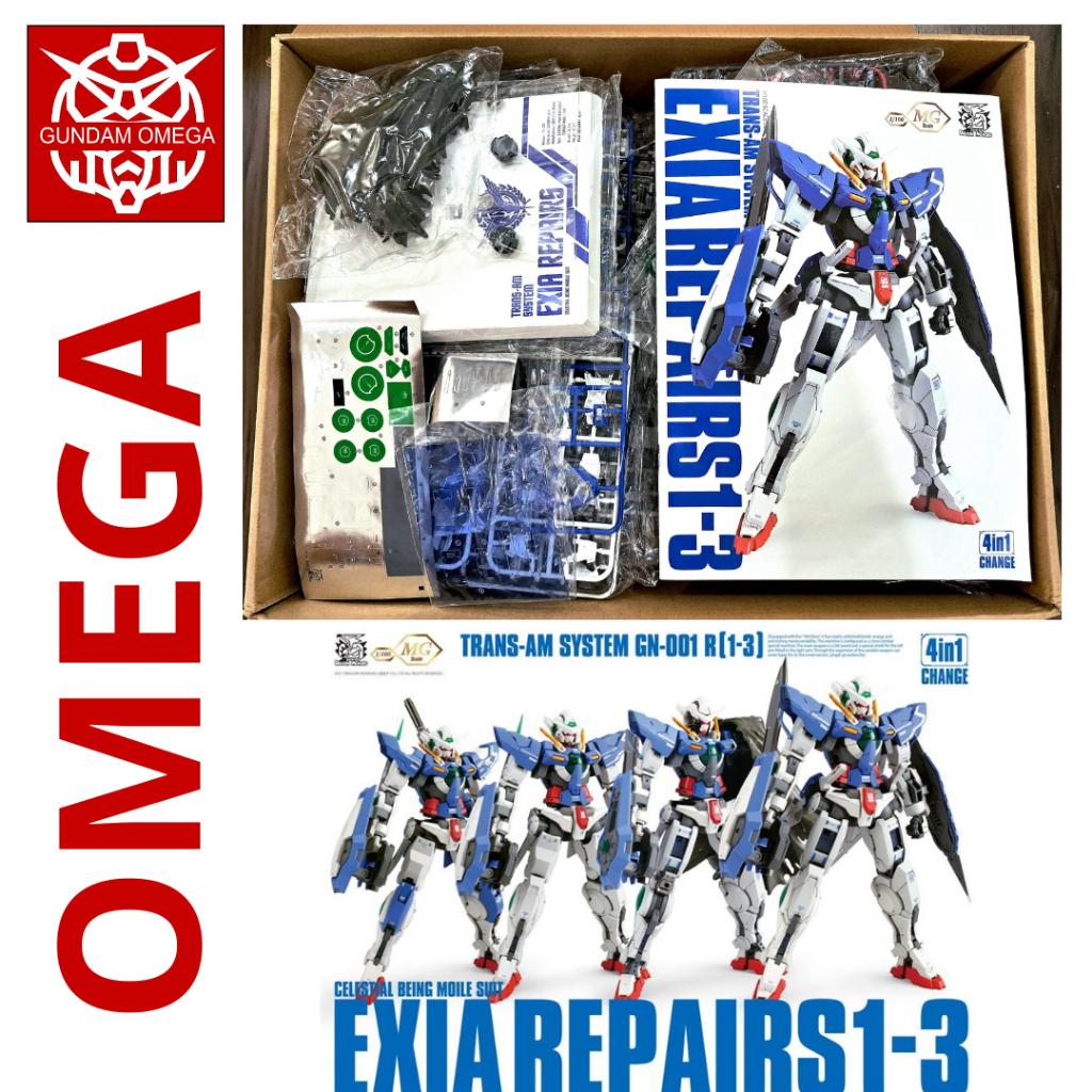 Mô Hình Lắp Ráp MG 1/100 Exia Repair 1-3 4IN 1 (Dragon Momoko)