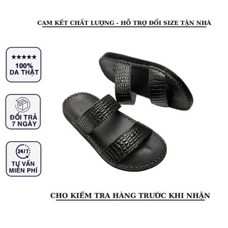 Dép nam quai ngang da thời trang 2 dây thanh lịch HY85