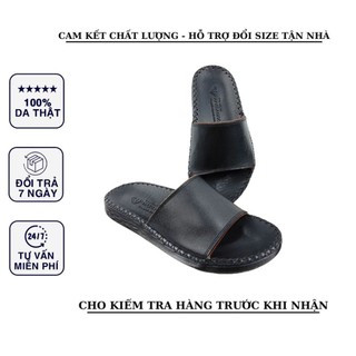 Dép nam quai ngang da bò đẹp,đê cao 2,5cm kiểu dáng thời trang HY74