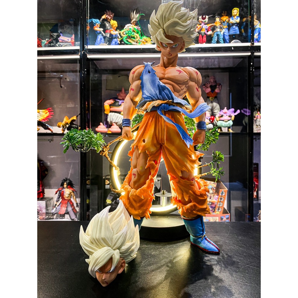 [MARVELSTORE] Mô Hình Goku SSJ2 Hai Thân Đầu Thay Thế Cao 45Cm Trong Dragon Ball