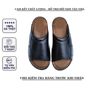 Dép nam da trung niên cao cấp Thiên Ân đế cao cực êm HY99