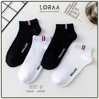  Tất cổ ngắn nam nữ chất liệu cotton thoáng khí chống hôi chân - Lorra Shop 