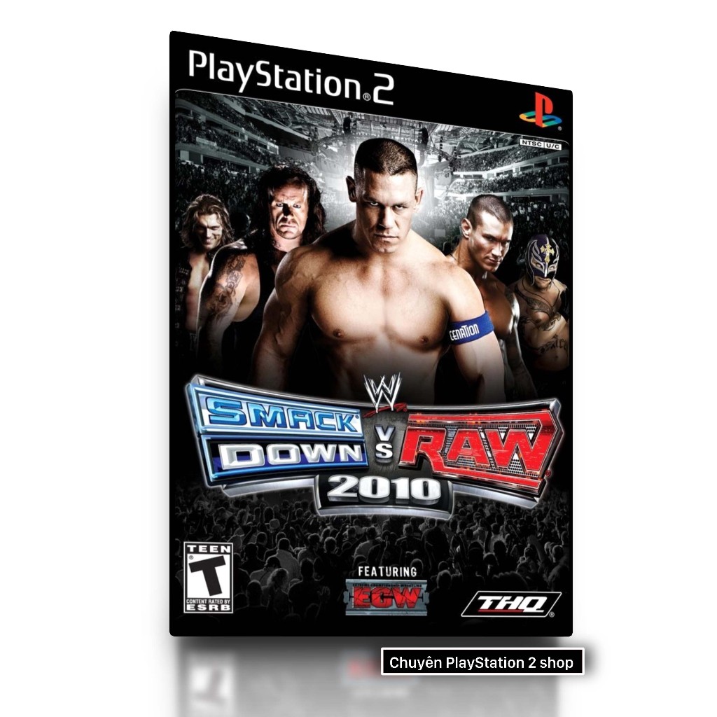 Đĩa game PS2, WWE SmackDown! vs. Raw 2010 (Đô vật) cho máy game PS2