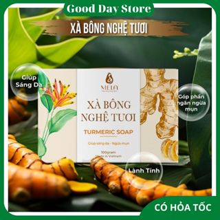 Xà Bông Nghệ Tươi Mela - Xà phòng nghệ thiên nhiên Handmade Natural Organic Soap 100g