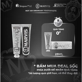 Combo 2 tuýp kem đánh răng marvis whitening mint & licorice mint 85ml