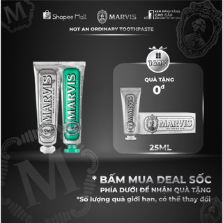 Combo 2 Tuýp Kem Đánh Răng Marvis Whitening Mint & Classic Strong Mint 85ML