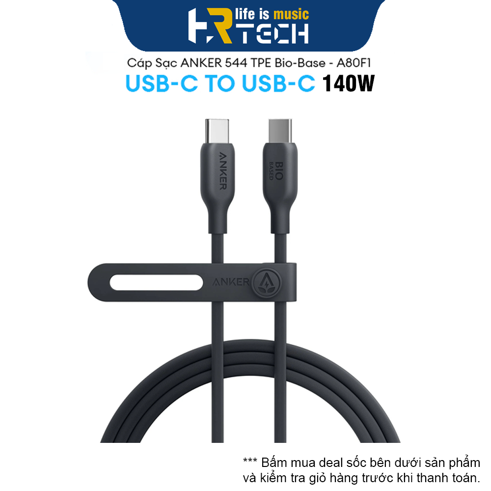 Cáp Sạc ANKER 544 Chất Liệu TPE Bio-Based USB-C to USB-C Dài 0.9m - A80F1