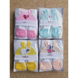 Set mũ bao tay chân (1 mũ, 1 bộ bao tay, 1 bộ bao chân)