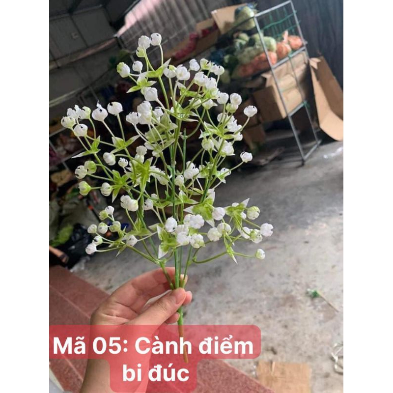 Cành điểm bi đúc (1 cành ) dùng trang trí